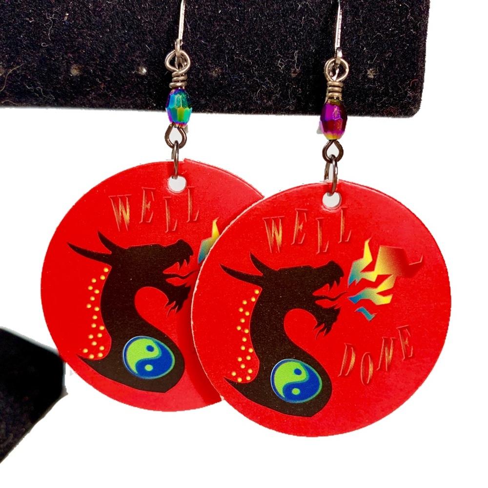 Boutique Repurposed Vintage Matching POG Earrings